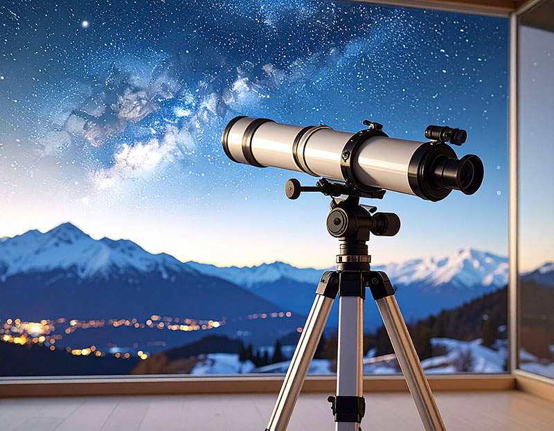 An AI image of a small telescope